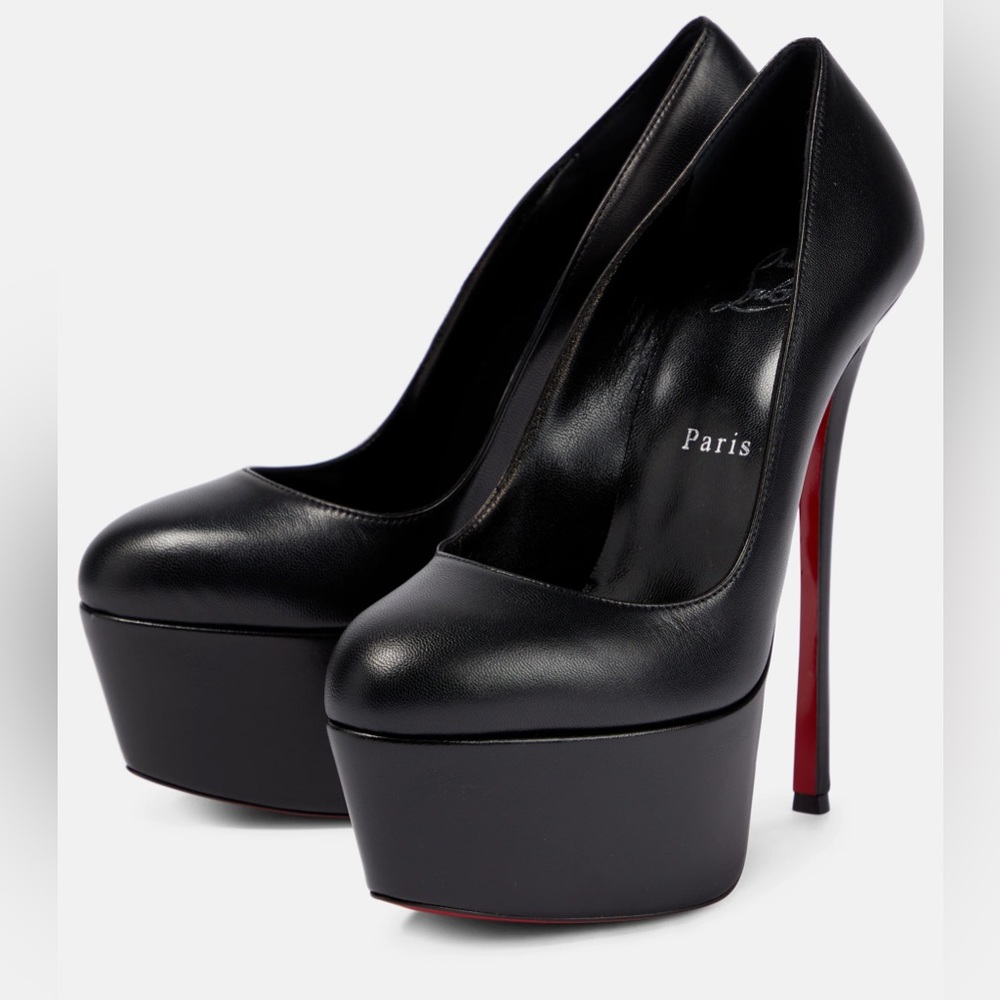 Christian Louboutin Dolly 160 black leather sky high pumps